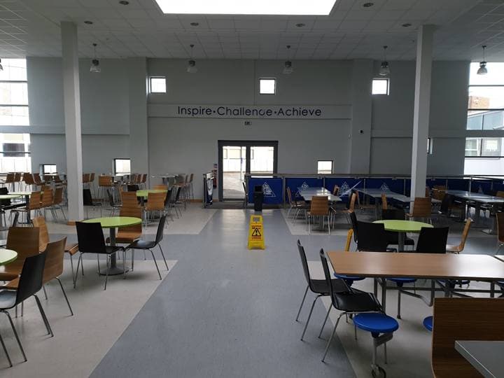 A larger room inside the Chelmsford school venue.