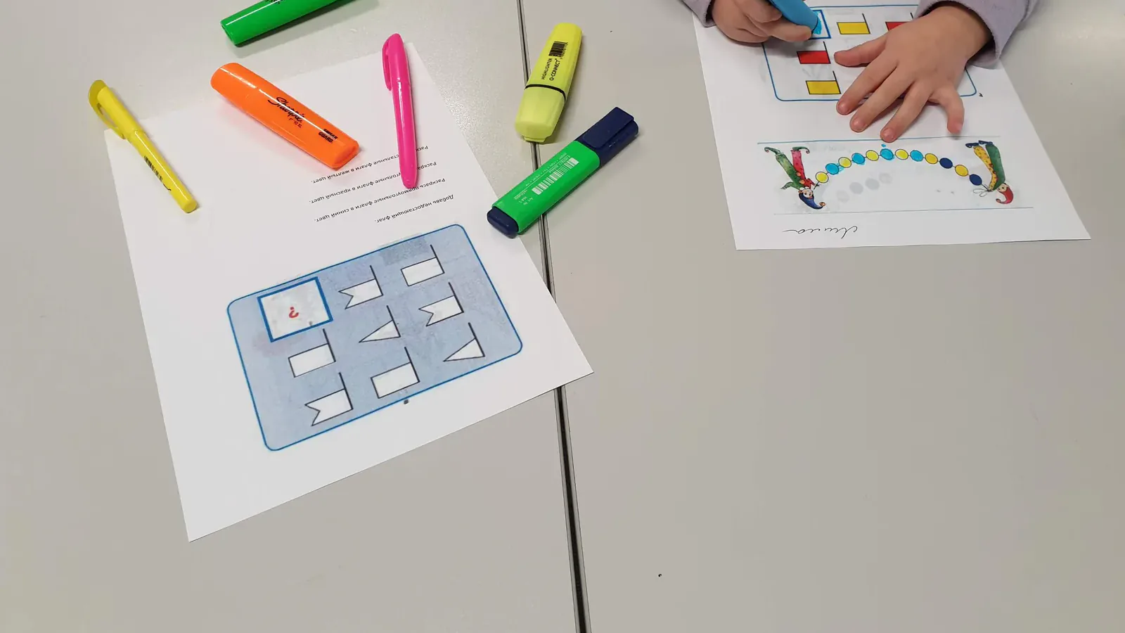 A hands-on maths activity prepared for a classroom lesson.